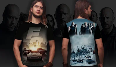 Футболки с полной запечаткой: Fast and the Furious 8